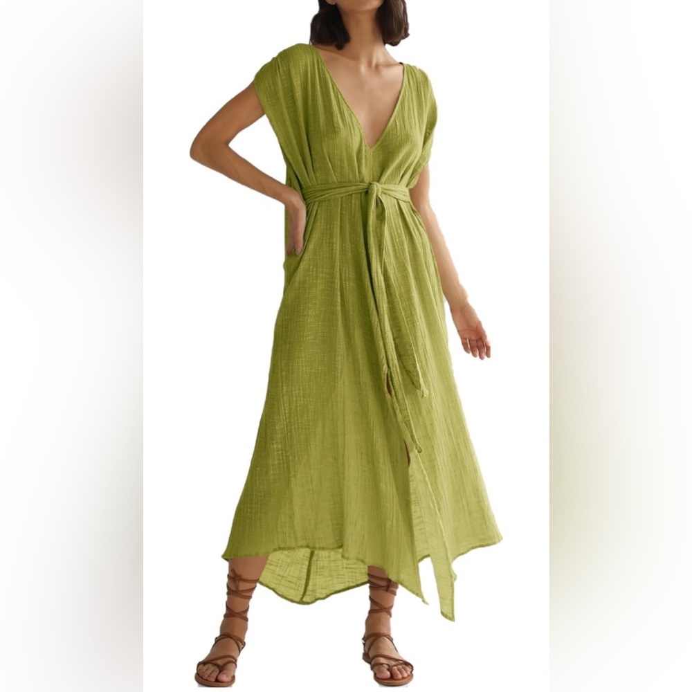 NIP GREEN DRESS COVER UP/S